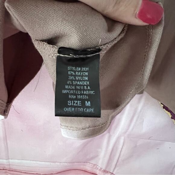 5/$30 Charlotte Russe Peplum Open Front Blazer Tan M - Picture 4 of 4